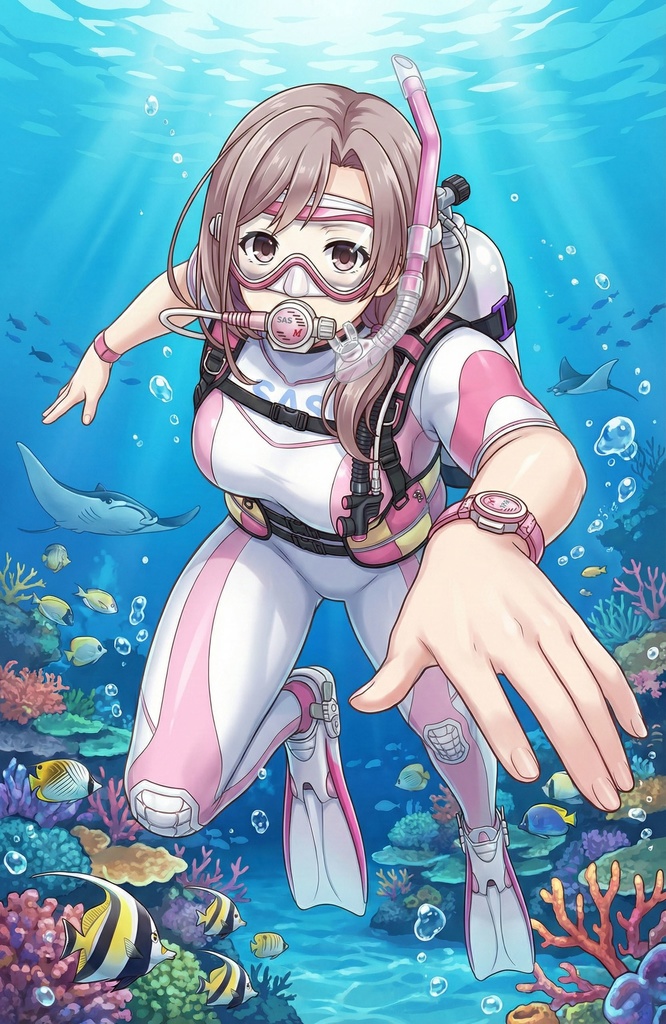 潜水女子 Vol.1 SAS ダイビング装備【水中を泳ぐ女性の美】 Diving Girls Vol.1 - SAS Diving Gear【The Beauty of Women Swimming Underwater】