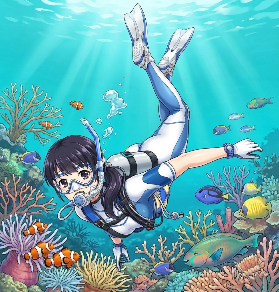 潜水女子 Vol.2 SAS ダイビング装備【水中を泳ぐ女性の美】 Diving Girls Vol.2 - SAS Diving Gear【The Beauty of Women Swimming Underwater】