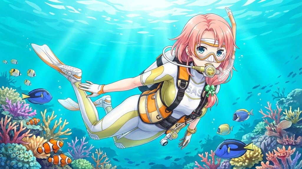 潜水女子 Vol.3 SAS ダイビング装備【水中を泳ぐ女性の美】 Diving Girls Vol.3 - SAS Diving Gear【The Beauty of Women Swimming Underwater】