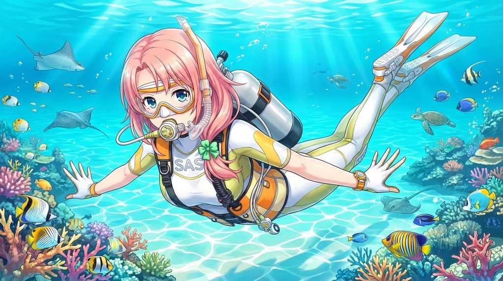 潜水女子 Vol.3 SAS ダイビング装備【水中を泳ぐ女性の美】 Diving Girls Vol.3 - SAS Diving Gear【The Beauty of Women Swimming Underwater】