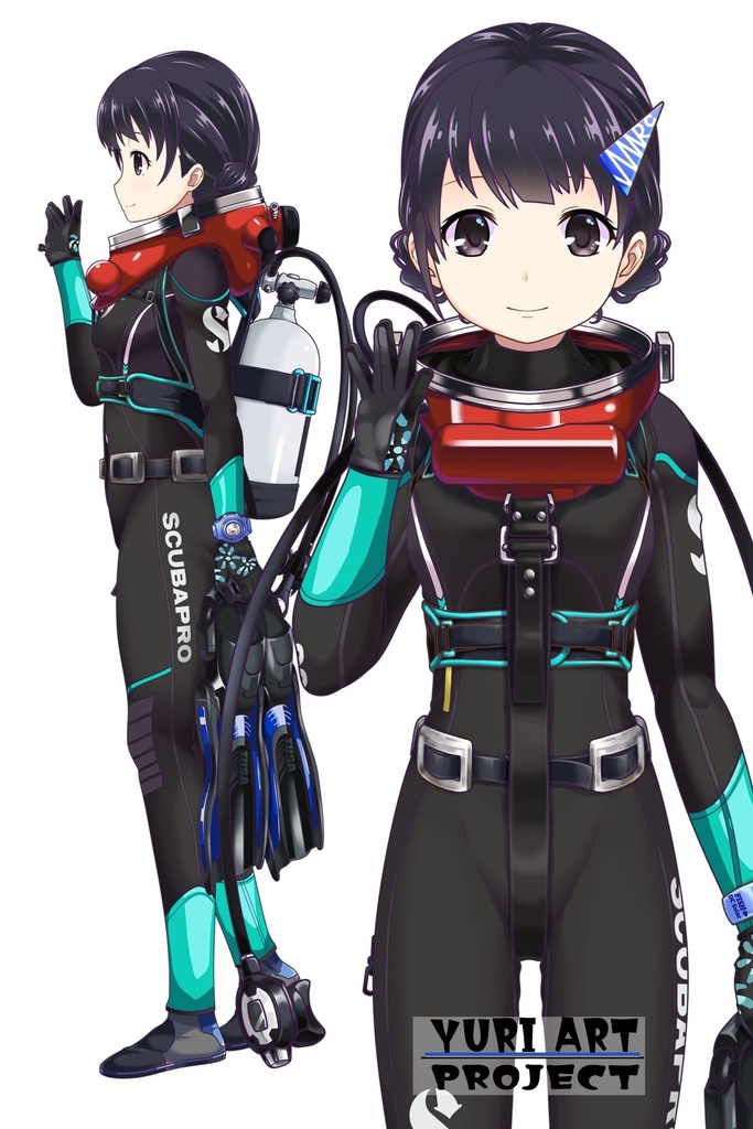 潜水女子 Vol.4 LAMAバブルヘルメット+SPro-WetSuit【水中を泳ぐ女性の美】 Diving Girls Vol.4 - LAMA-Bubble Helmet+SPro-WetSuit【The Beauty of Women Swimming Underwater】