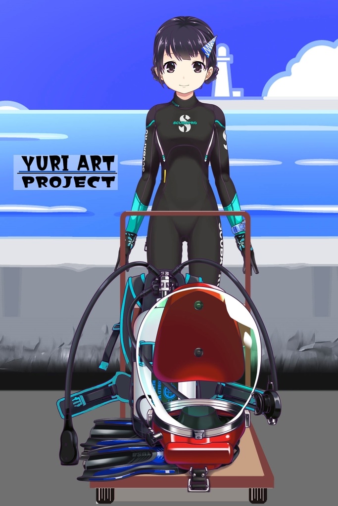 潜水女子 Vol.4 LAMAバブルヘルメット+SPro-WetSuit【水中を泳ぐ女性の美】 Diving Girls Vol.4 - LAMA-Bubble Helmet+SPro-WetSuit【The Beauty of Women Swimming Underwater】