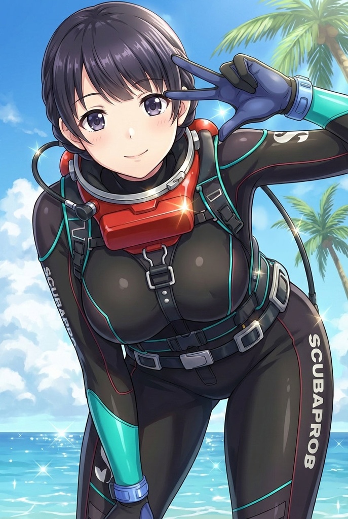 潜水女子 Vol.4 LAMAバブルヘルメット+SPro-WetSuit【水中を泳ぐ女性の美】 Diving Girls Vol.4 - LAMA-Bubble Helmet+SPro-WetSuit【The Beauty of Women Swimming Underwater】