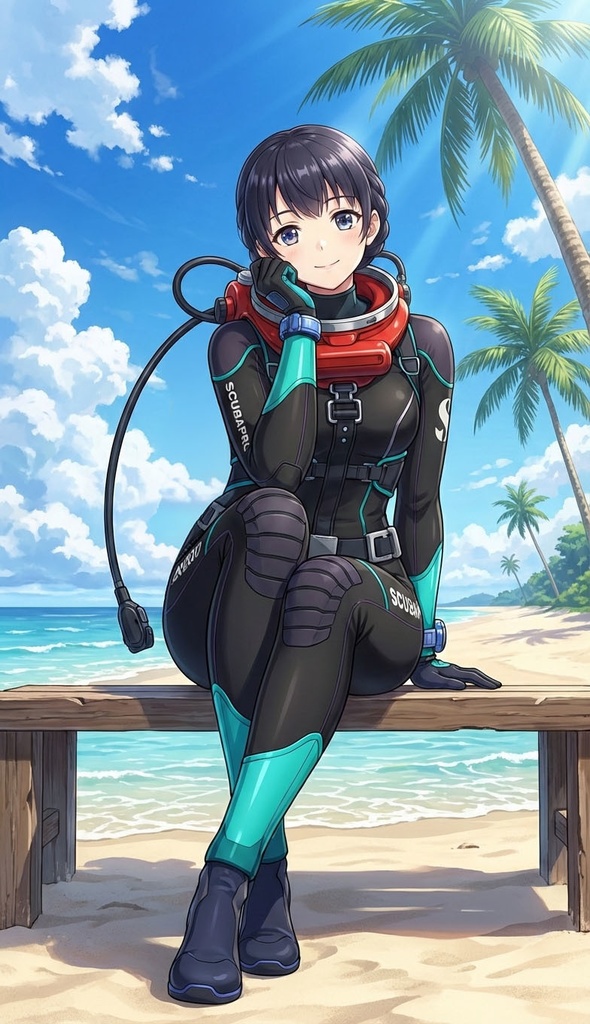 潜水女子 Vol.4 LAMAバブルヘルメット+SPro-WetSuit【水中を泳ぐ女性の美】 Diving Girls Vol.4 - LAMA-Bubble Helmet+SPro-WetSuit【The Beauty of Women Swimming Underwater】