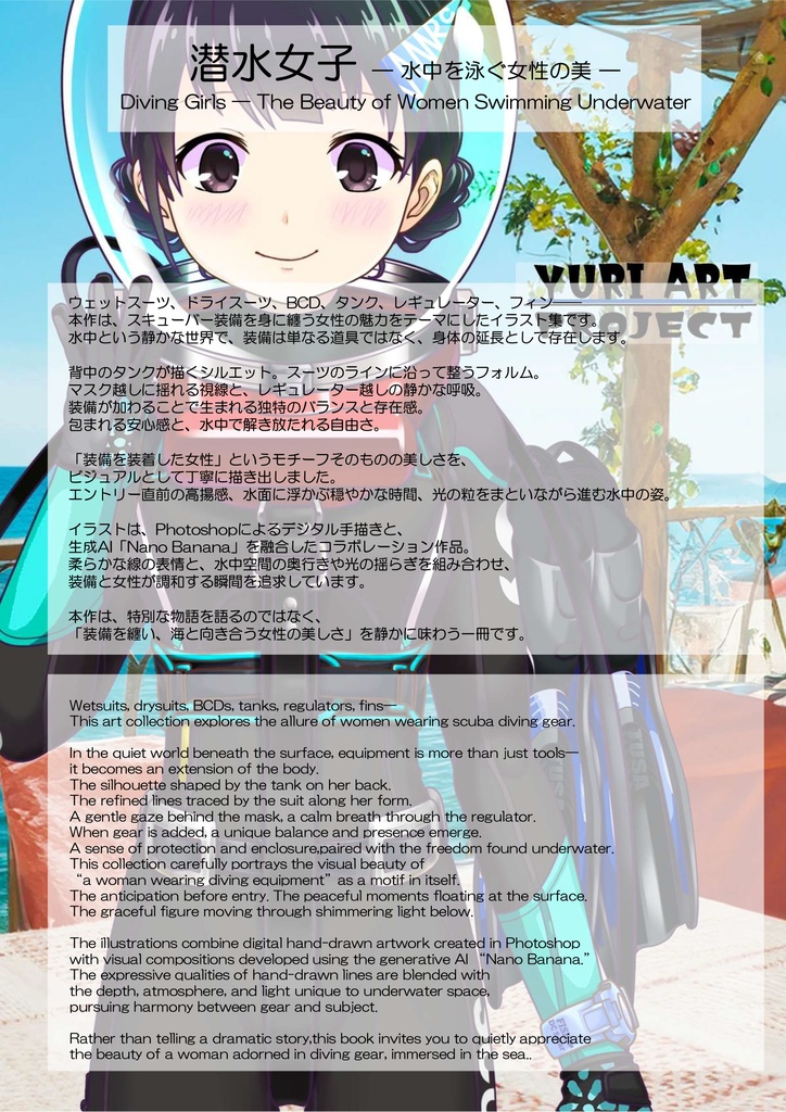 潜水女子 Vol.4 LAMAバブルヘルメット+SPro-WetSuit【水中を泳ぐ女性の美】 Diving Girls Vol.4 - LAMA-Bubble Helmet+SPro-WetSuit【The Beauty of Women Swimming Underwater】