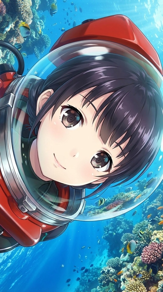 潜水女子 Vol.4 LAMAバブルヘルメット+SPro-WetSuit【水中を泳ぐ女性の美】 Diving Girls Vol.4 - LAMA-Bubble Helmet+SPro-WetSuit【The Beauty of Women Swimming Underwater】