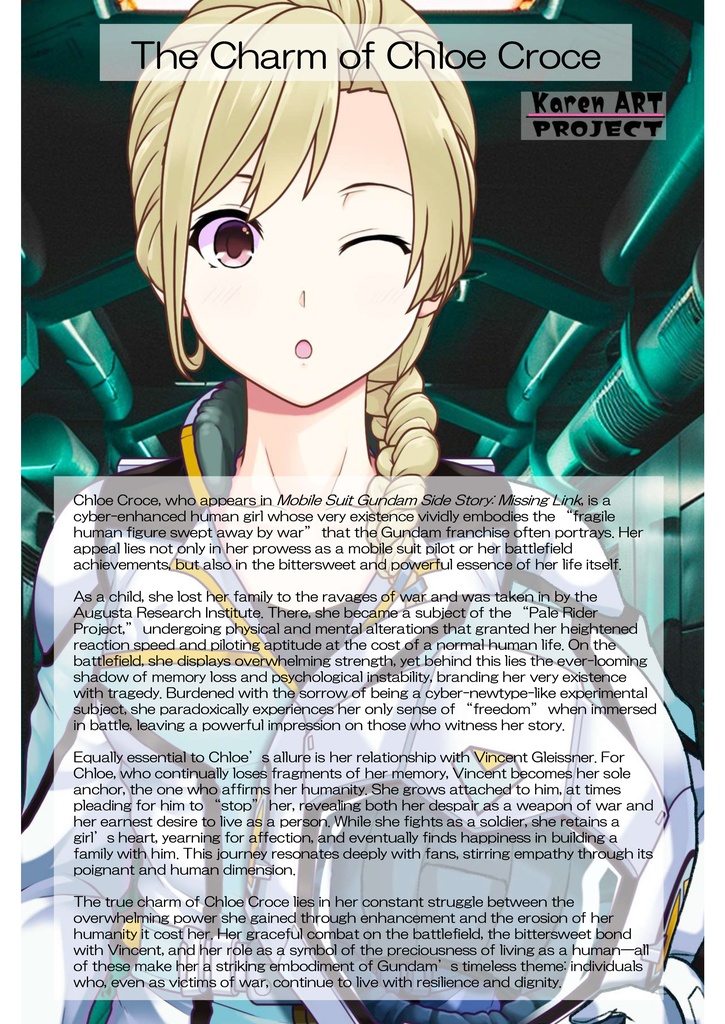 装備系女子 Vol.24 クロエ・クローチェ【機動戦士ガンダム】 Gear-loving girls Vol.24 - Chloe Croce【Mobile Suit Gundam】