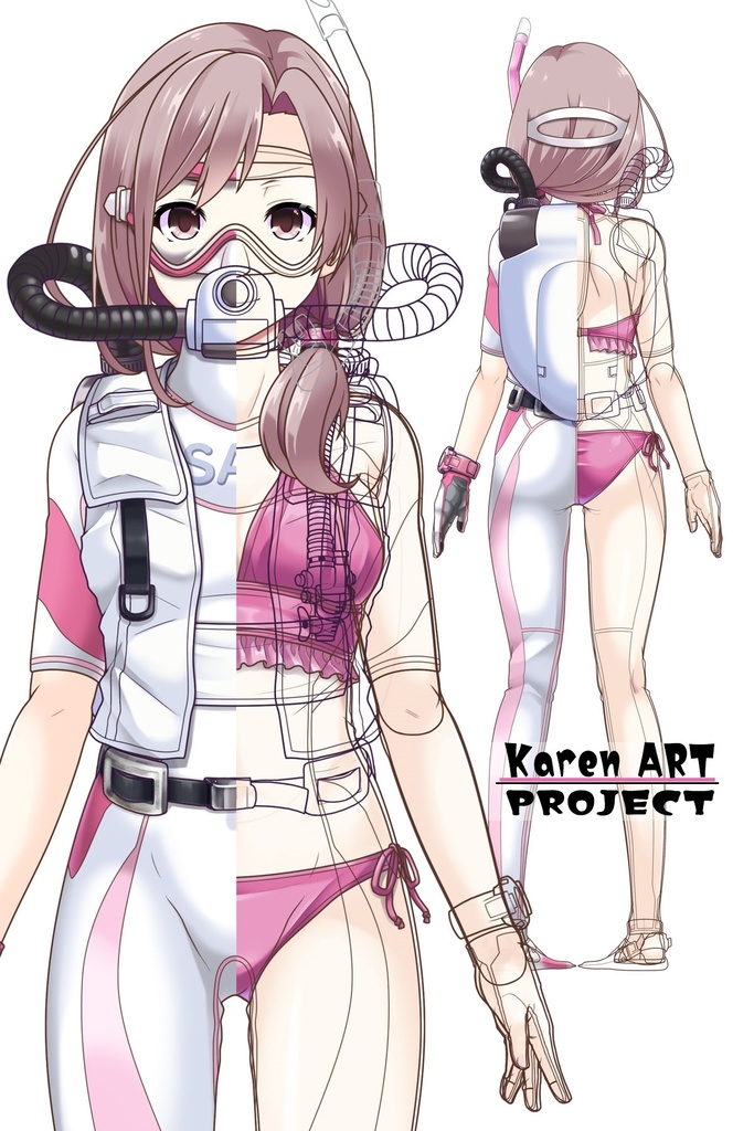 潜水女子 Vol.7 FIENO-GEAR+SAS-WetSuit【水中を泳ぐ女性の美】 Diving Girls Vol.7 - FIENO-GEAR+SAS-WetSuit【The Beauty of Women Swimming Underwater】