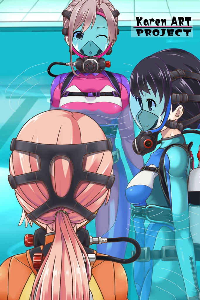 潜水女子 Vol.8 Full Face Mask-Diving GEAR【水中を泳ぐ女性の美】 Diving Girls Vol.8 - Full Face Mask-Diving GEAR【The Beauty of Women Swimming Underwater】