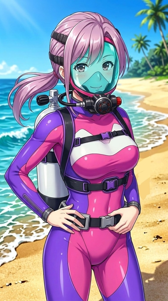 潜水女子 Vol.8 Full Face Mask-Diving GEAR【水中を泳ぐ女性の美】 Diving Girls Vol.8 - Full Face Mask-Diving GEAR【The Beauty of Women Swimming Underwater】
