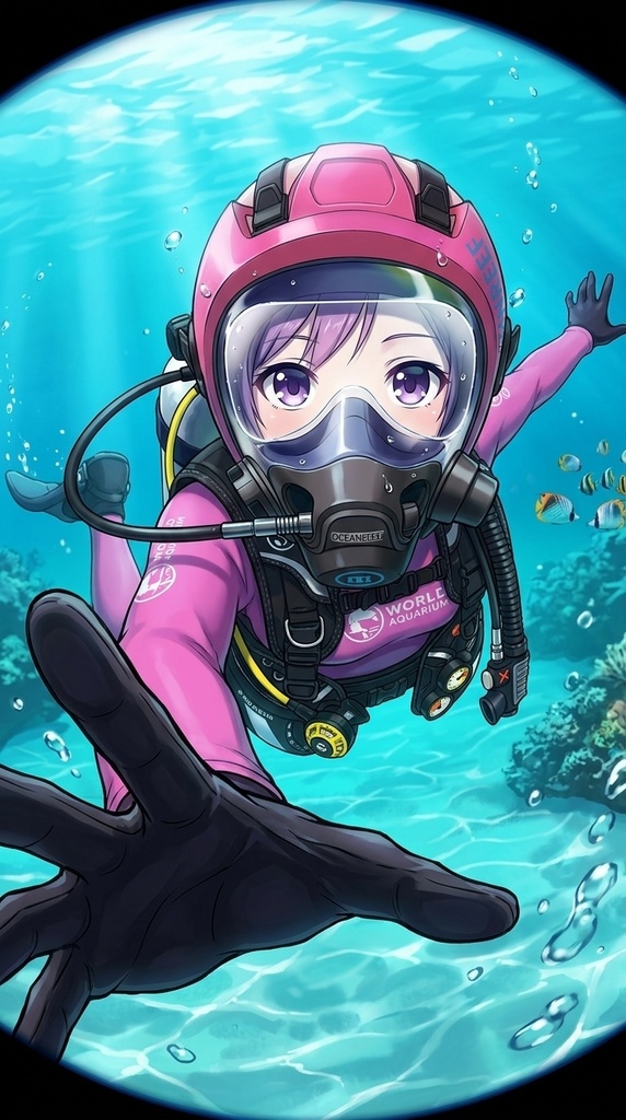 潜水女子 Vol.9 OCEAN REEF Full Face Mask-Diving GEAR【水中を泳ぐ女性の美】 Diving Girls Vol.9 - OCEAN REEF Full Face Mask-Diving GEAR【The Beauty of Women Swimming Underwater】