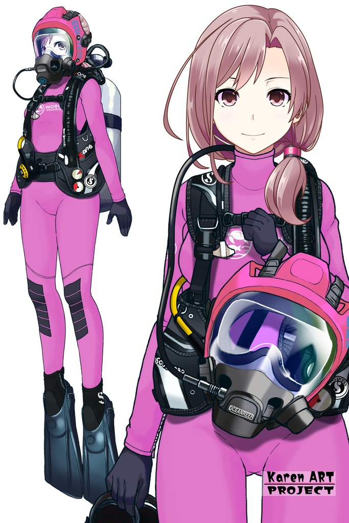 潜水女子 Vol.9 OCEAN REEF Full Face Mask-Diving GEAR【水中を泳ぐ女性の美】 Diving Girls Vol.9 - OCEAN REEF Full Face Mask-Diving GEAR【The Beauty of Women Swimming Underwater】