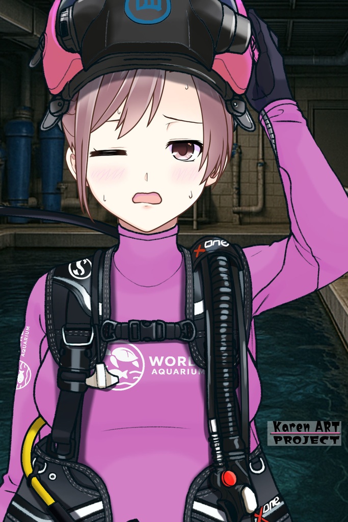 潜水女子 Vol.9 OCEAN REEF Full Face Mask-Diving GEAR【水中を泳ぐ女性の美】 Diving Girls Vol.9 - OCEAN REEF Full Face Mask-Diving GEAR【The Beauty of Women Swimming Underwater】