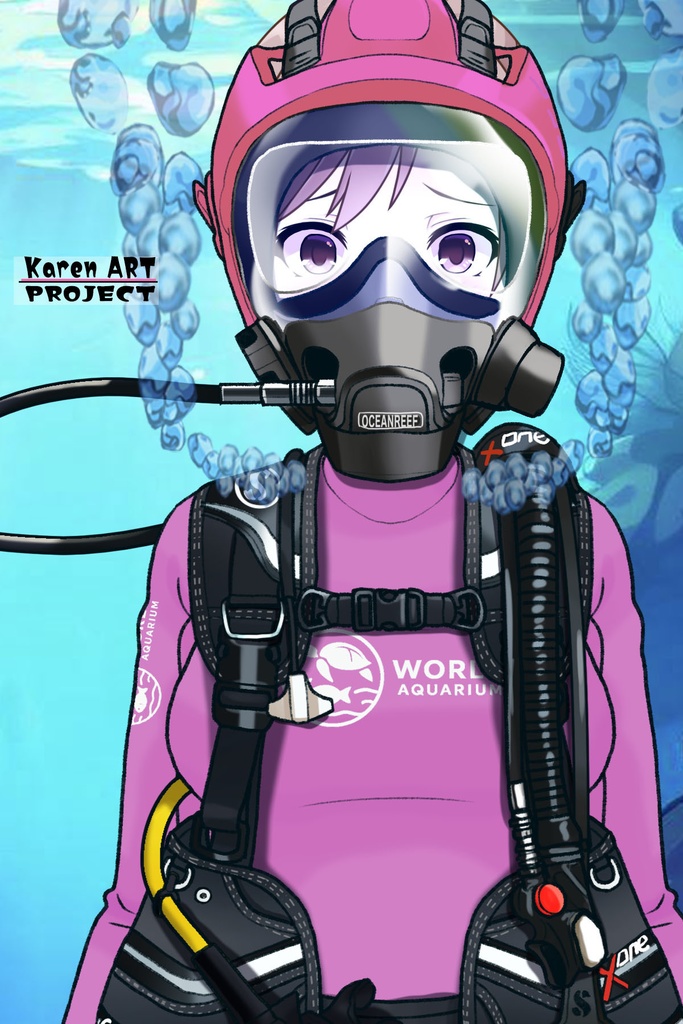 潜水女子 Vol.9 OCEAN REEF Full Face Mask-Diving GEAR【水中を泳ぐ女性の美】 Diving Girls Vol.9 - OCEAN REEF Full Face Mask-Diving GEAR【The Beauty of Women Swimming Underwater】