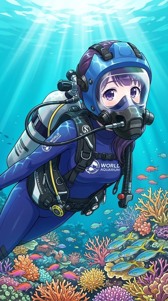 潜水女子 Vol.10 OCEAN REEF Full Face Mask-Diving GEAR【水中を泳ぐ女性の美】 Diving Girls Vol.10 - OCEAN REEF Full Face Mask-Diving GEAR【The Beauty of Women Swimming Underwater】