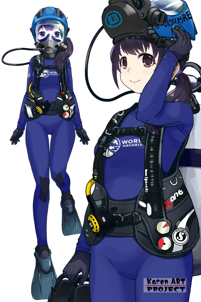 潜水女子 Vol.10 OCEAN REEF Full Face Mask-Diving GEAR【水中を泳ぐ女性の美】 Diving Girls Vol.10 - OCEAN REEF Full Face Mask-Diving GEAR【The Beauty of Women Swimming Underwater】