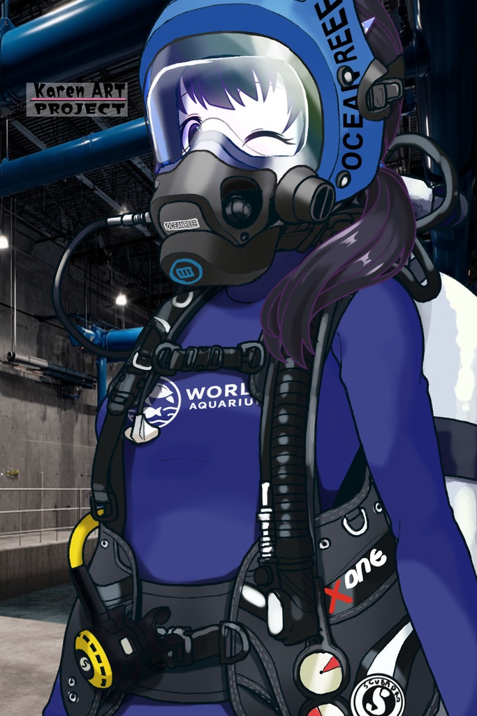 潜水女子 Vol.10 OCEAN REEF Full Face Mask-Diving GEAR【水中を泳ぐ女性の美】 Diving Girls Vol.10 - OCEAN REEF Full Face Mask-Diving GEAR【The Beauty of Women Swimming Underwater】