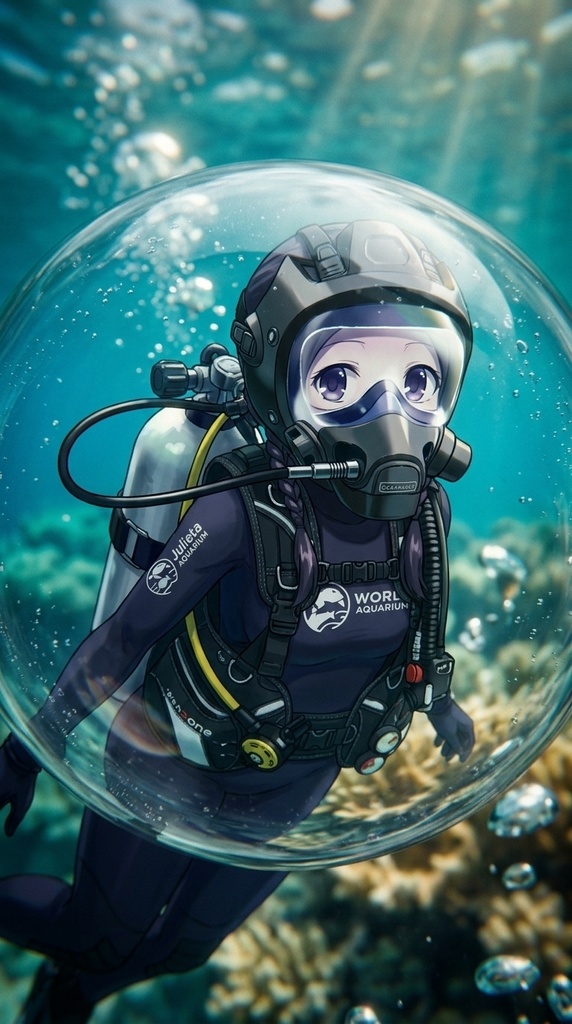 潜水女子 Vol.11 OCEAN REEF Full Face Mask-Diving GEAR【水中を泳ぐ女性の美】 Diving Girls Vol.11 - OCEAN REEF Full Face Mask-Diving GEAR【The Beauty of Women Swimming Underwater】