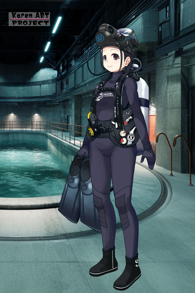 潜水女子 Vol.11 OCEAN REEF Full Face Mask-Diving GEAR【水中を泳ぐ女性の美】 Diving Girls Vol.11 - OCEAN REEF Full Face Mask-Diving GEAR【The Beauty of Women Swimming Underwater】