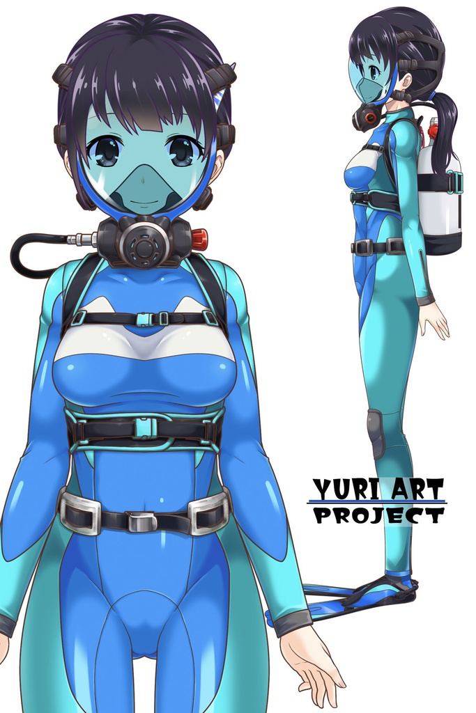 潜水女子 Vol.12 Full Face Mask-Diving GEAR【水中を泳ぐ女性の美】 Diving Girls Vol.12 - Full Face Mask-Diving GEAR【The Beauty of Women Swimming Underwater】