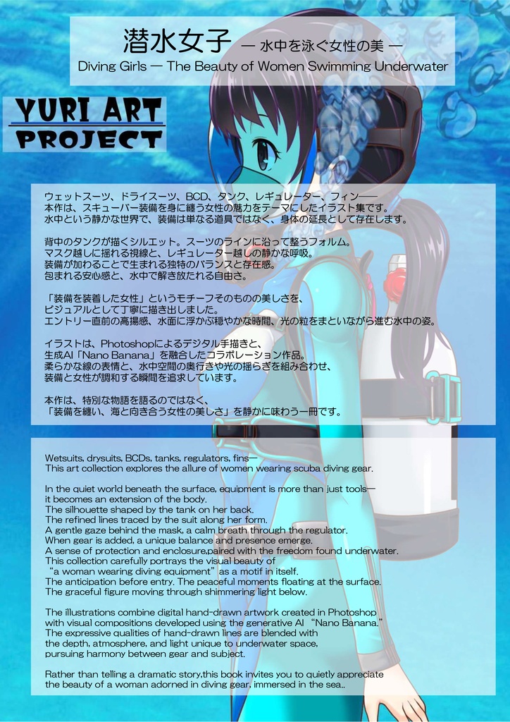 潜水女子 Vol.12 Full Face Mask-Diving GEAR【水中を泳ぐ女性の美】 Diving Girls Vol.12 - Full Face Mask-Diving GEAR【The Beauty of Women Swimming Underwater】