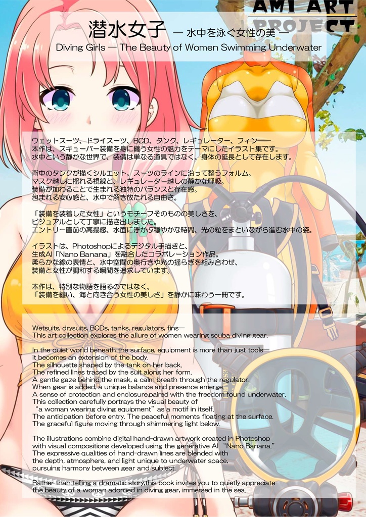 潜水女子 Vol.13 Full Face Mask-Diving GEAR【水中を泳ぐ女性の美】 Diving Girls Vol.13 - Full Face Mask-Diving GEAR【The Beauty of Women Swimming Underwater】