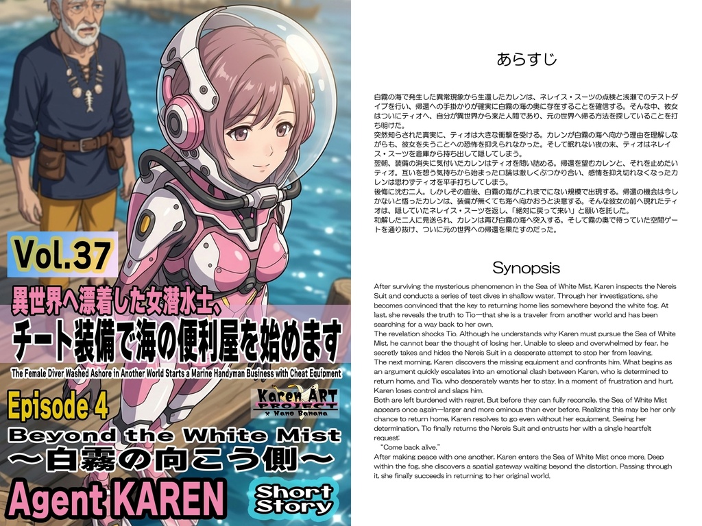 Agent Karen 小説Vol.37 異世界へ漂着した女潜水士、チート装備で海の便利屋を始めます Episode 4 The Female Diver Washed Ashore in Another World Starts a Marine Handyman Business with Cheat Equipment Episode 4