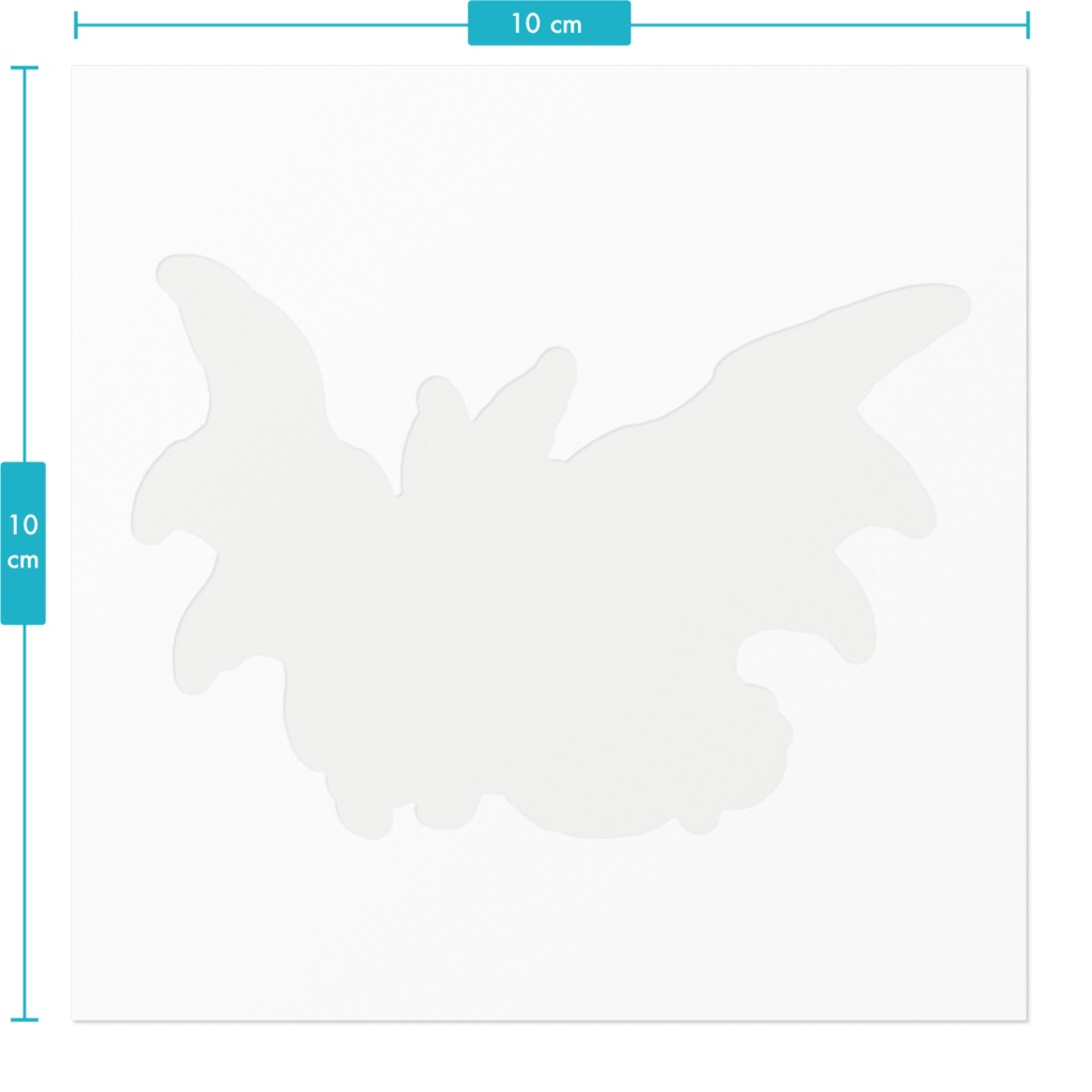 ミニファイアードラゴンのステッカーです。白背景です。