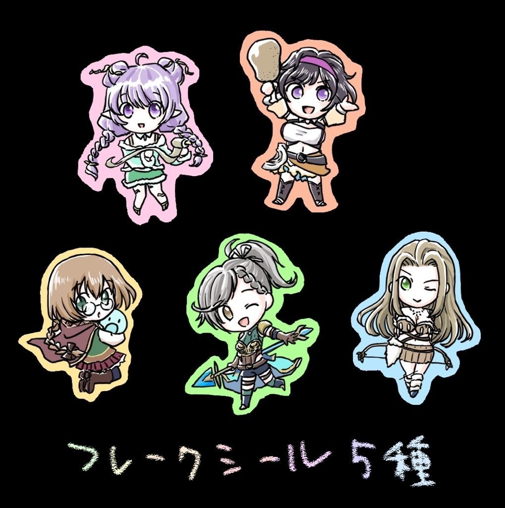 アルラス女子フレークシール5種