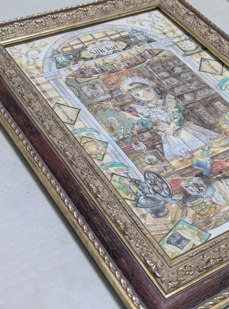 【原画】作品名:カフェ・シルクハット