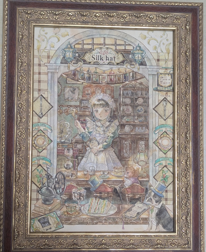 【原画】作品名:カフェ・シルクハット