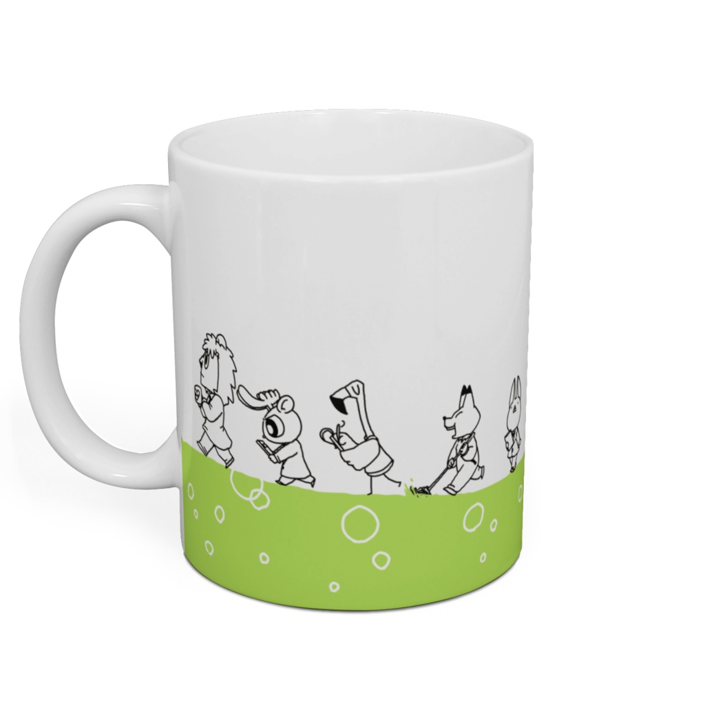 「今日のいきものくん」ビーカーマグカップ