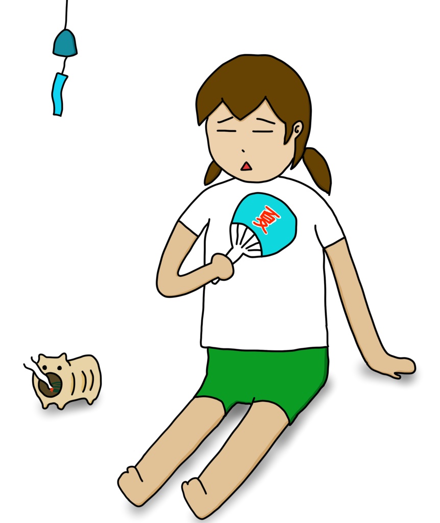 夏の暑さと女の子