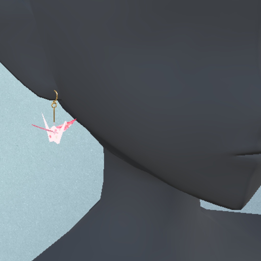 折り鶴ピアス