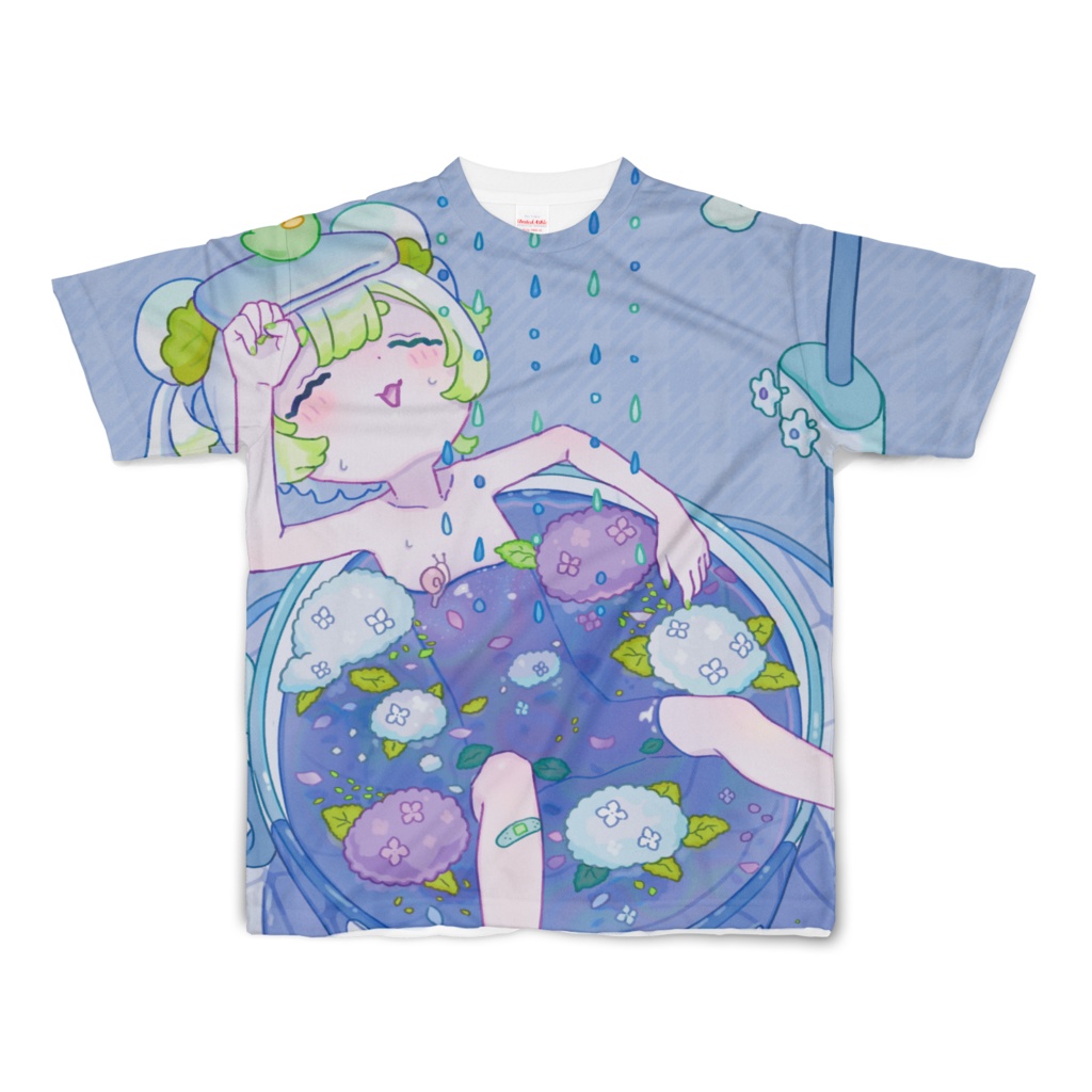 紫陽花お風呂Tシャツ