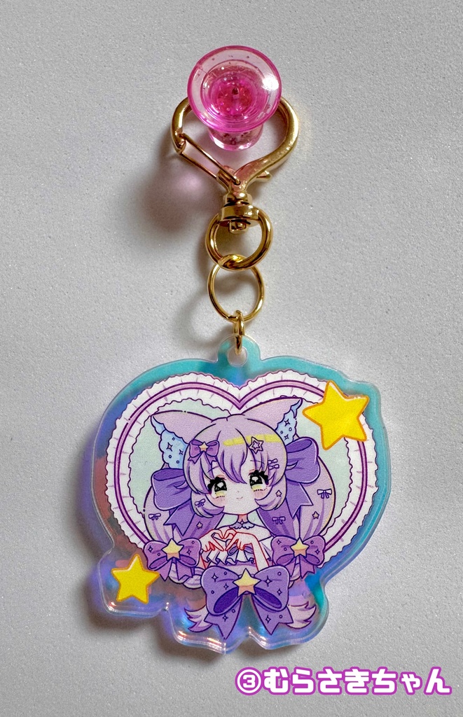 リボンアクリルキーホルダーちゃんズ