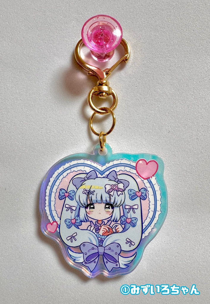リボンアクリルキーホルダーちゃんズ