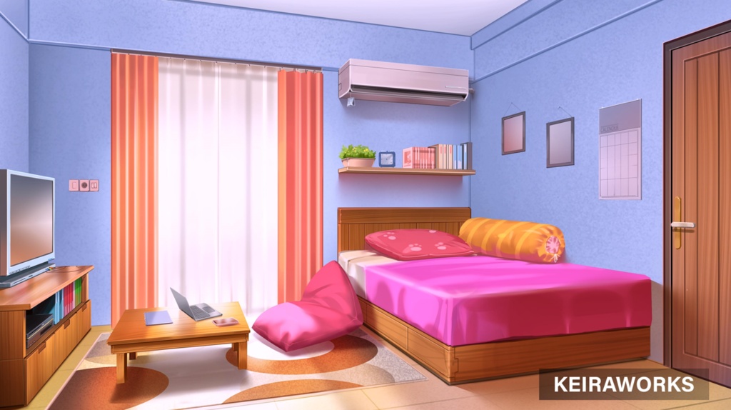 Bedroom Background Vtuber - ベッドルームの背景
