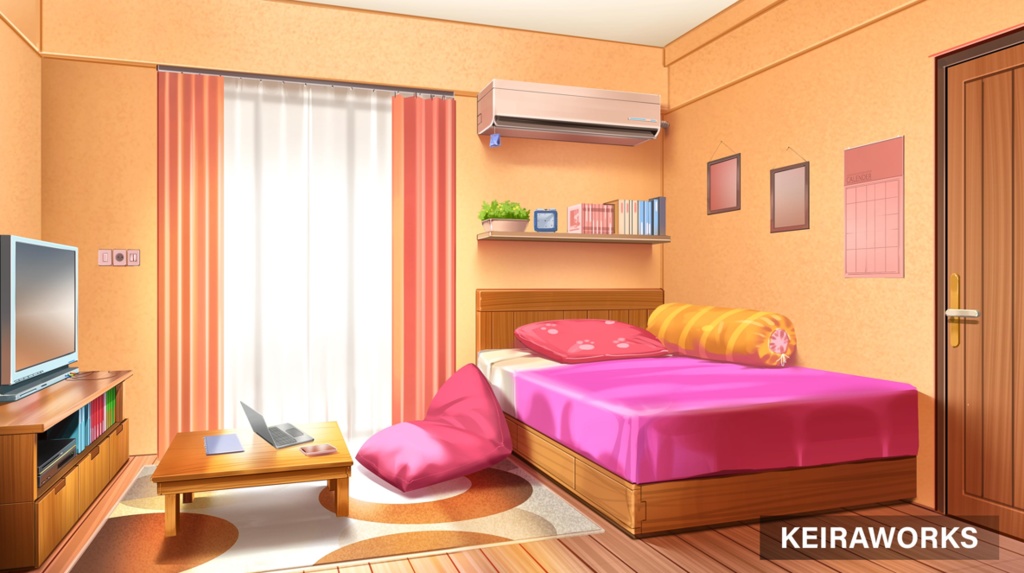 Bedroom Background Vtuber - ベッドルームの背景 