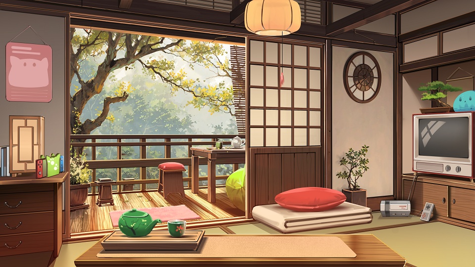 Classic Japanese Room - Animated Vtuber Background Asset