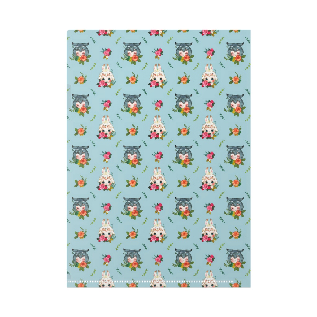 クリアファイル【草兎の彩り(スカイブルー)】