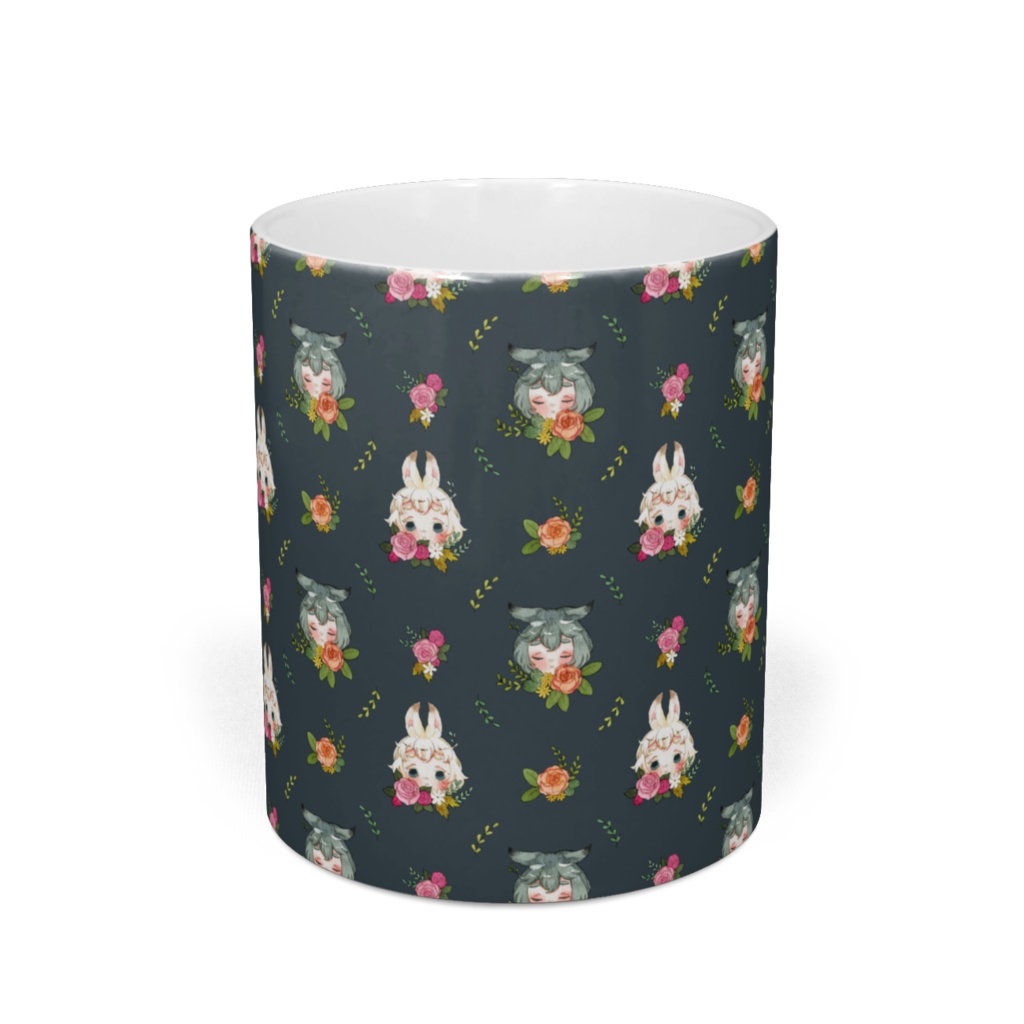 マグカップ【草兎の彩り(ネイビー)】