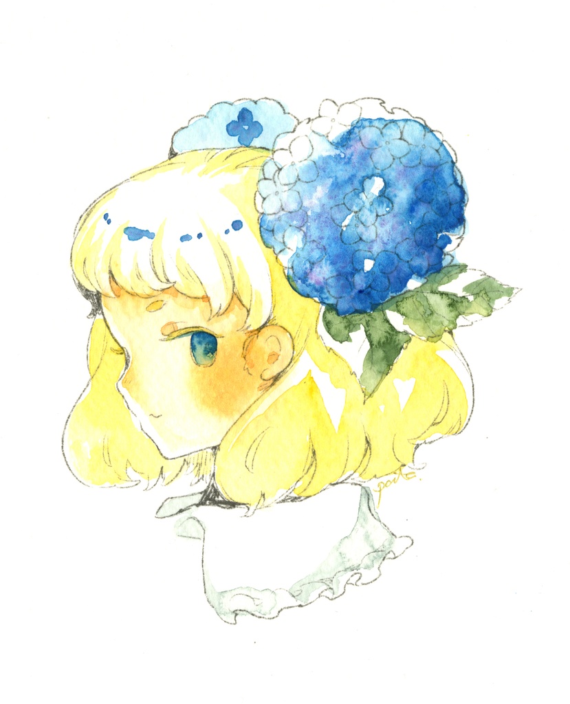 ドローイング「紫陽花」