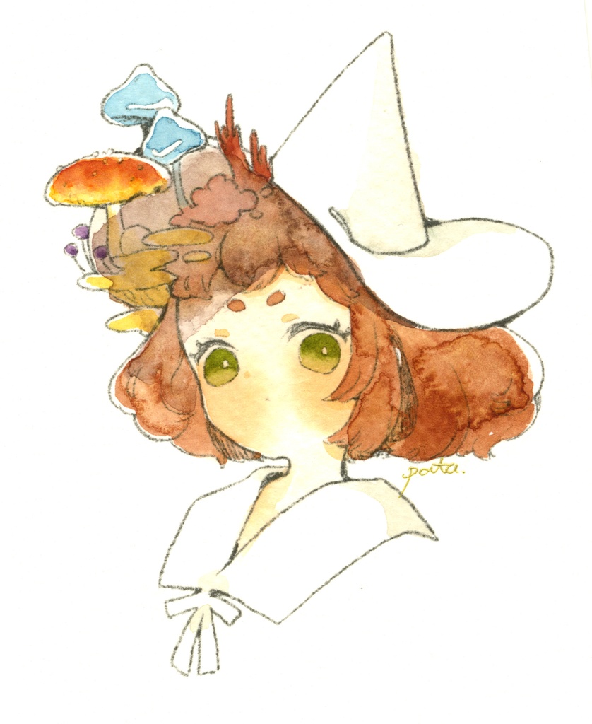 ドローイング「キノコの魔女」