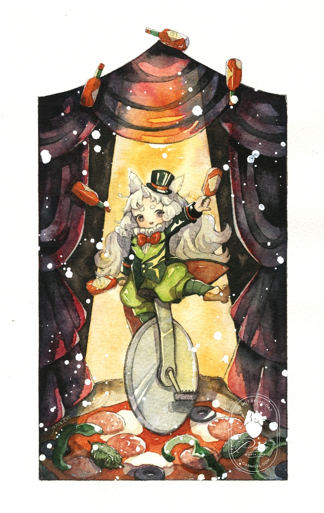 額装原画「ピッツァーカスへようこそ」