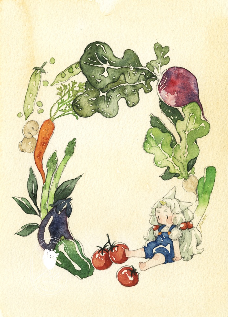 額装原画「瑞々しい収穫」