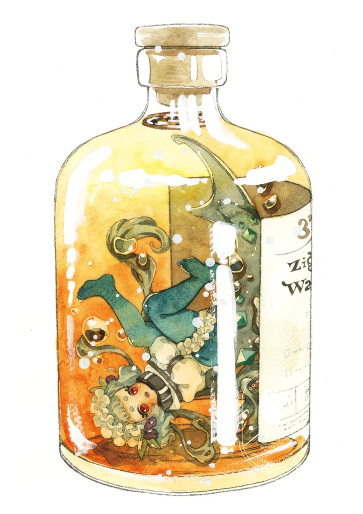 額装原画「噛みつくバロピアス」