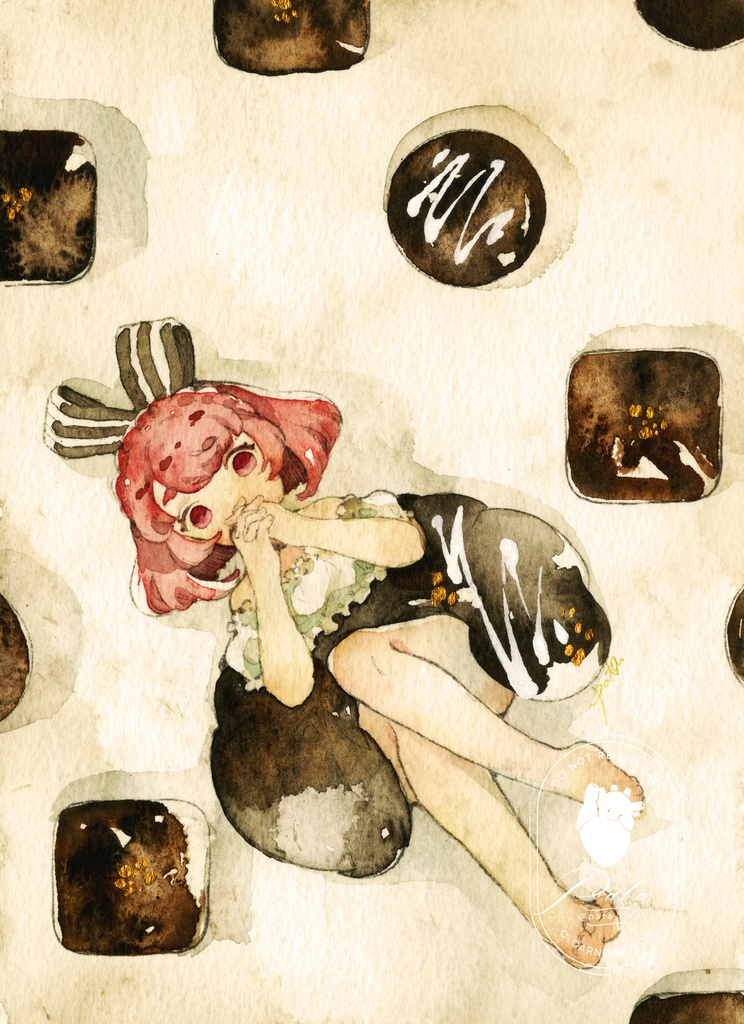 額装原画「甘い誘惑」