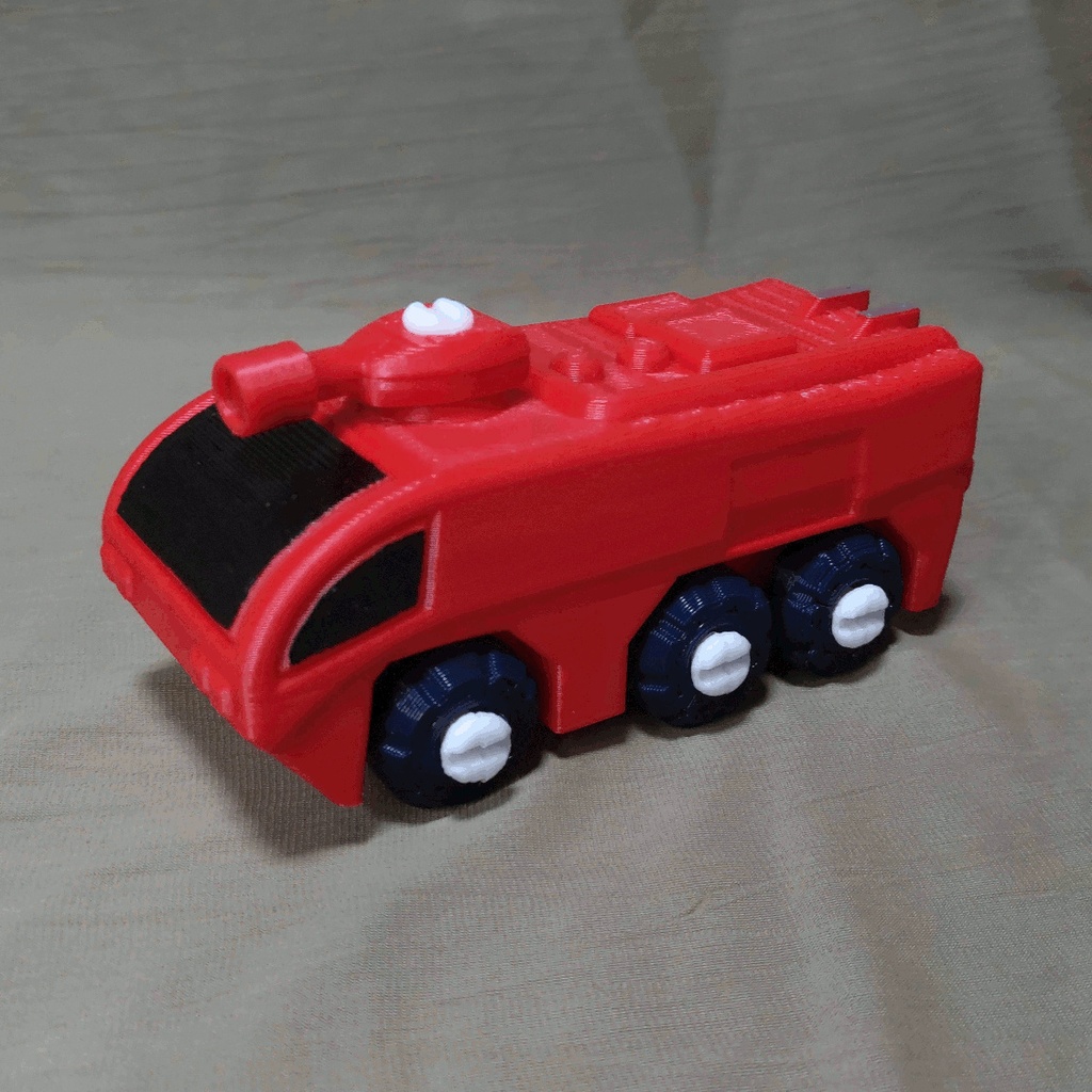 空港用消防車おもちゃ 3Dプリント用STLデータ Ver.1.0.2