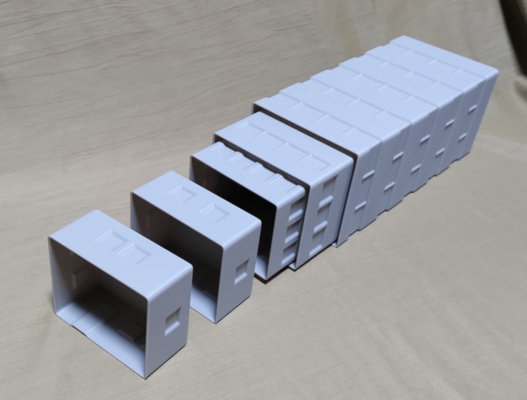 重ねて収納ビルセット 3Dプリント用STLデータ Ver.2.0.0 or 1.0.1